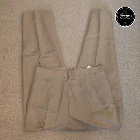 Plaza South Petite NWT Coral & Tan 2-Piece Linen Open Jacket and Top Size 12 - Picture 7 of 15